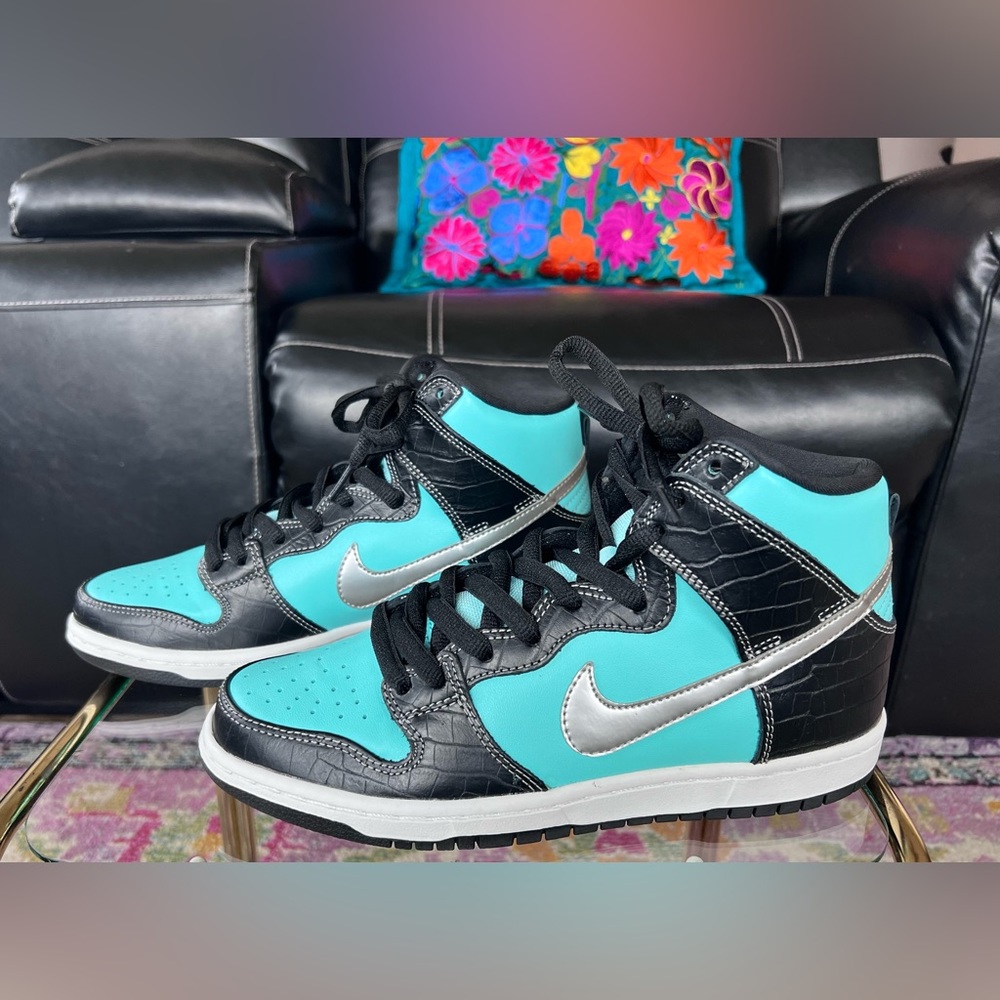 Nike Dunk High Premium SB Diamond Tiffany Size 8